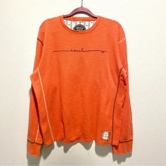 Life Is Good Other - Good Vibes by Life Is Good Orange LS Tee sz L
